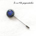 Blue brooch - Brooches - beadwork