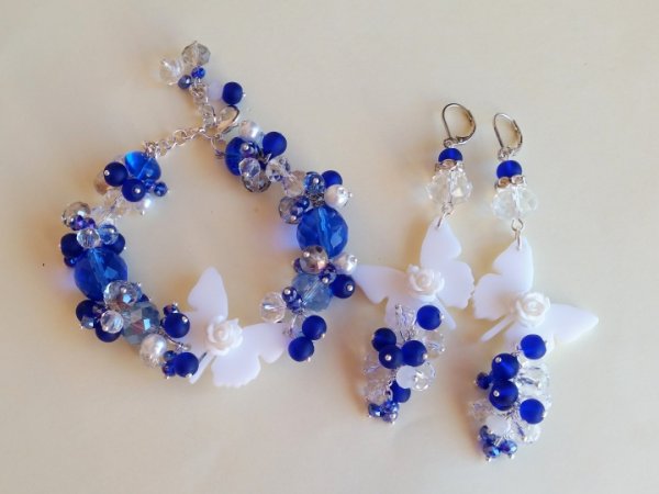 Set with white butterflies - Kits