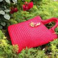 Crocheted handbag - terbium " Red - Handbags & wallets - needlework