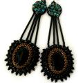 Turquoise-Onyx Two Variantions - Earrings - beadwork