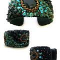 Turquoise-onyx - Bracelets - beadwork