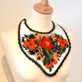 Veltas and embroidered necklaces. - Necklaces - felting