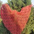 Shawl. Coral Autumn - Wraps & cloaks - knitwork