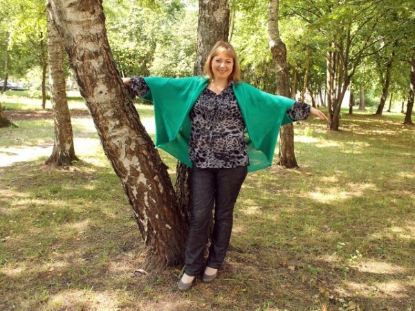Green (emerald) universal size sweater - Cardigan 3