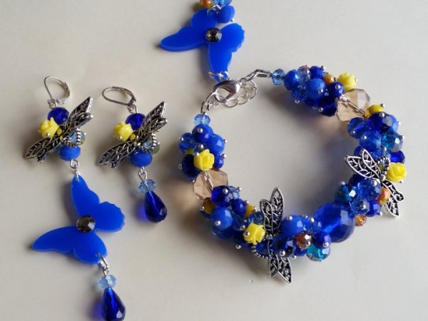 Set with butterflies and dragonflies - Kits
