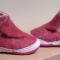 Kids red - Shoes & slippers - felting