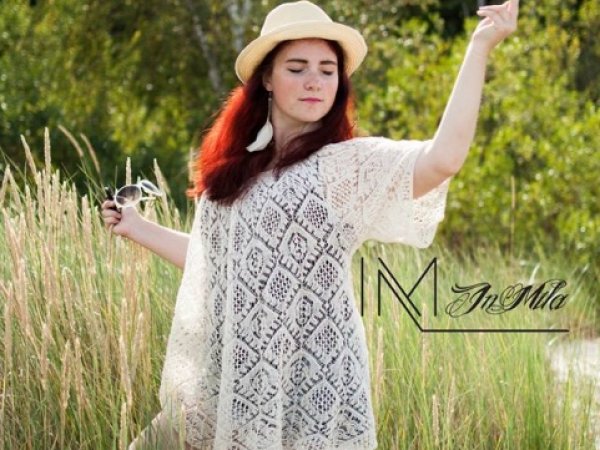 Openwork linen tunic :) - Blouses & jackets
