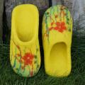 Yellow felted slippers "Summer" for women or girl. - Shoes & slippers - felting