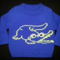 Sweater krokodiliukas and tapukai - Children clothes - knitwork