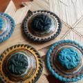 Brooches ,, Sea stones & # 039; & # 039; - Leather articles - making