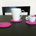 Coaster cup, mug, glass or cup - For interior - felting