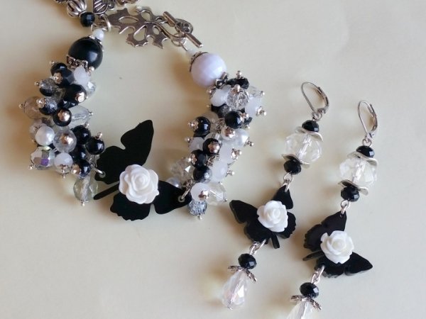 Set with black butterflies - Kits