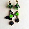 Earrings " Summer green " - Earrings - beadwork