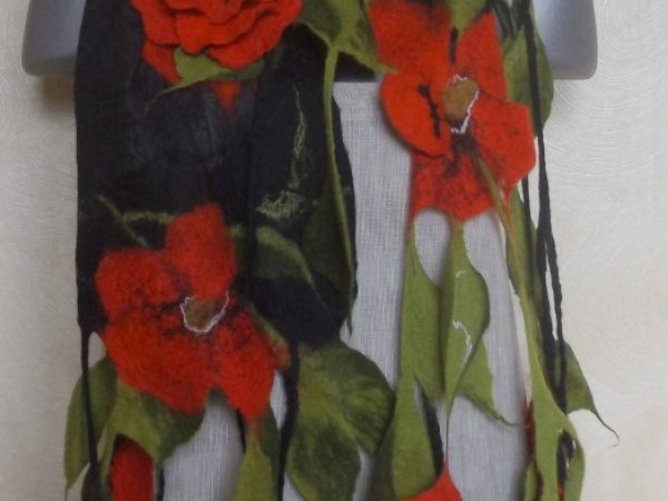 felting processes country with poppy seeds 3