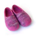 39 d. felted slippers oil - Shoes & slippers - felting