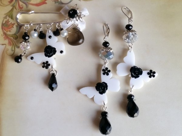 Brooch with earrings - Kits
