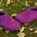 Women clogs " Pink " - Shoes & slippers - felting