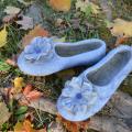 Sky-blue - Shoes & slippers - felting