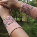 " Burberry " wristlets, soft cashmere wool, handmade - Wristlets - knitwork