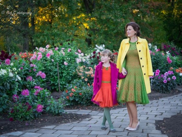 Knitted Dress mother and daughter - Dresses