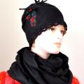 Set - scarf and cap-hood " Dancing butterfly " - Kits - felting