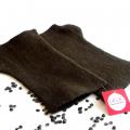 Dark brown riesines with fingers - Wristlets - felting