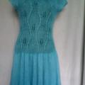 Greenish-blue - Dresses - knitwork