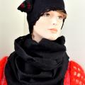 Set - scarf-hood and cap " Another butterfly " - Kits - felting