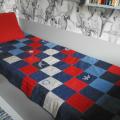 From denim bedspread - For interior - sewing