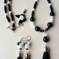 Set with black fringe - Kits - beadwork