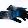 Felt gloves " Turkic blue " - Gloves & mittens - felting