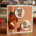 Handmade card - call " & quot Bears in the autumn; - Postcard - making