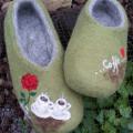 Coffee break - Shoes & slippers - felting