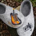 Music lover - Shoes & slippers - felting