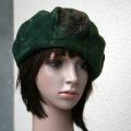 Velta On green beret ,, ,, - Hats - felting