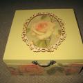 4 compartments box jewelry or tea - Decoupage - making