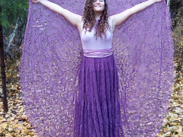 Megzta moherinė vakarinė suknelė 2