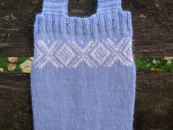 Knitted blue shorts with straps baby " classic " 2