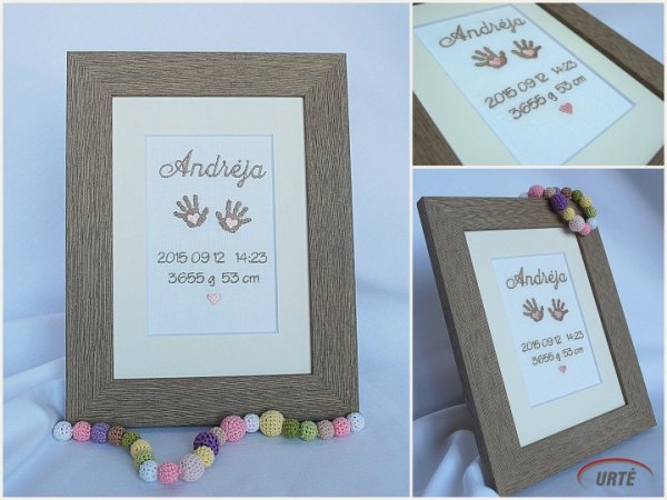 Birthday metrics - little hand stamp with Heart 3