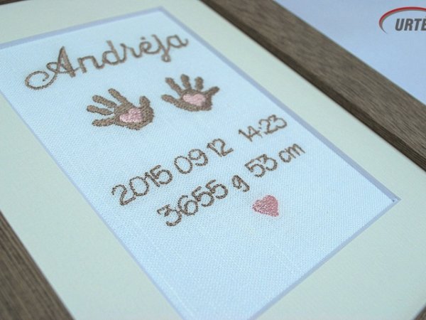 Birthday metrics - little hand stamp with Heart 2