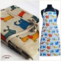 Linen apron - puppies joy - Other clothing - sewing