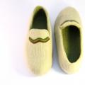 Greenish slippers - Shoes & slippers - felting