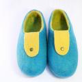 Turquoise slippers - Shoes & slippers - felting