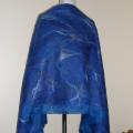 Cornflower - Velta silk cloak - Wraps & cloaks - felting