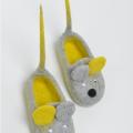 Veltinukai-gray mouse - Shoes & slippers - felting