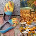 Felt slippers autumn - Shoes & slippers - felting