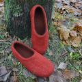 Burgundy color - Shoes & slippers - felting
