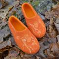 Orange - Shoes & slippers - felting