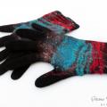 Felt Glove " Sniegena " " - Gloves & mittens - felting