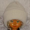 Double warm white hat - Hats - knitwork